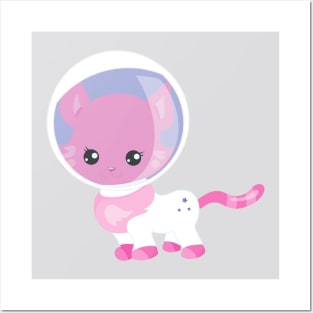 Space Cat, Cute Cat, Cosmonaut, Astronaut, Space Posters and Art